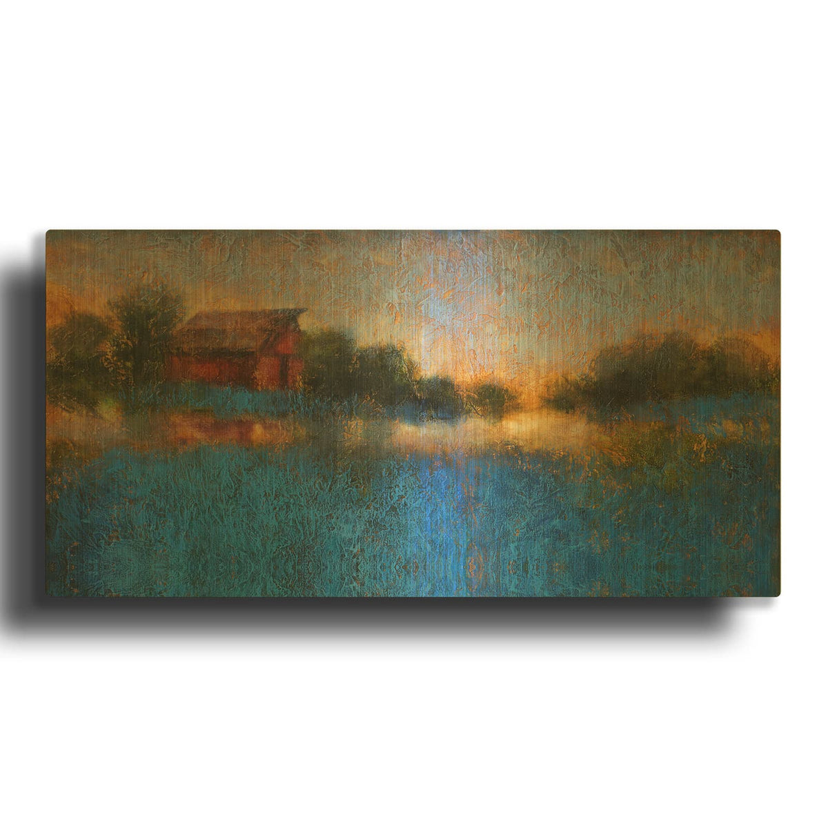'Glowing Horizon' By Thomas Stotts Gold Metal Wall Art