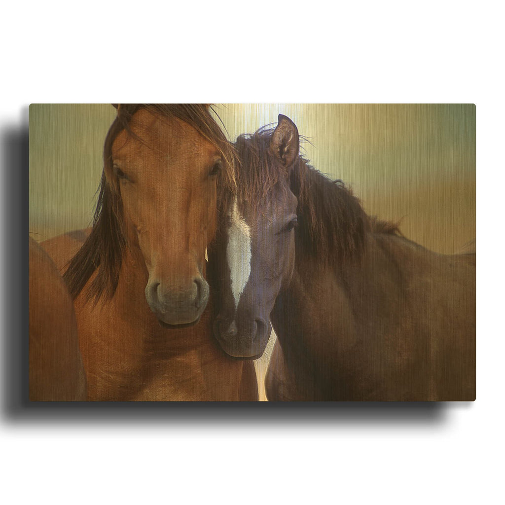 'Lovers' By Tony Stromberg Gold Metal Wall Art