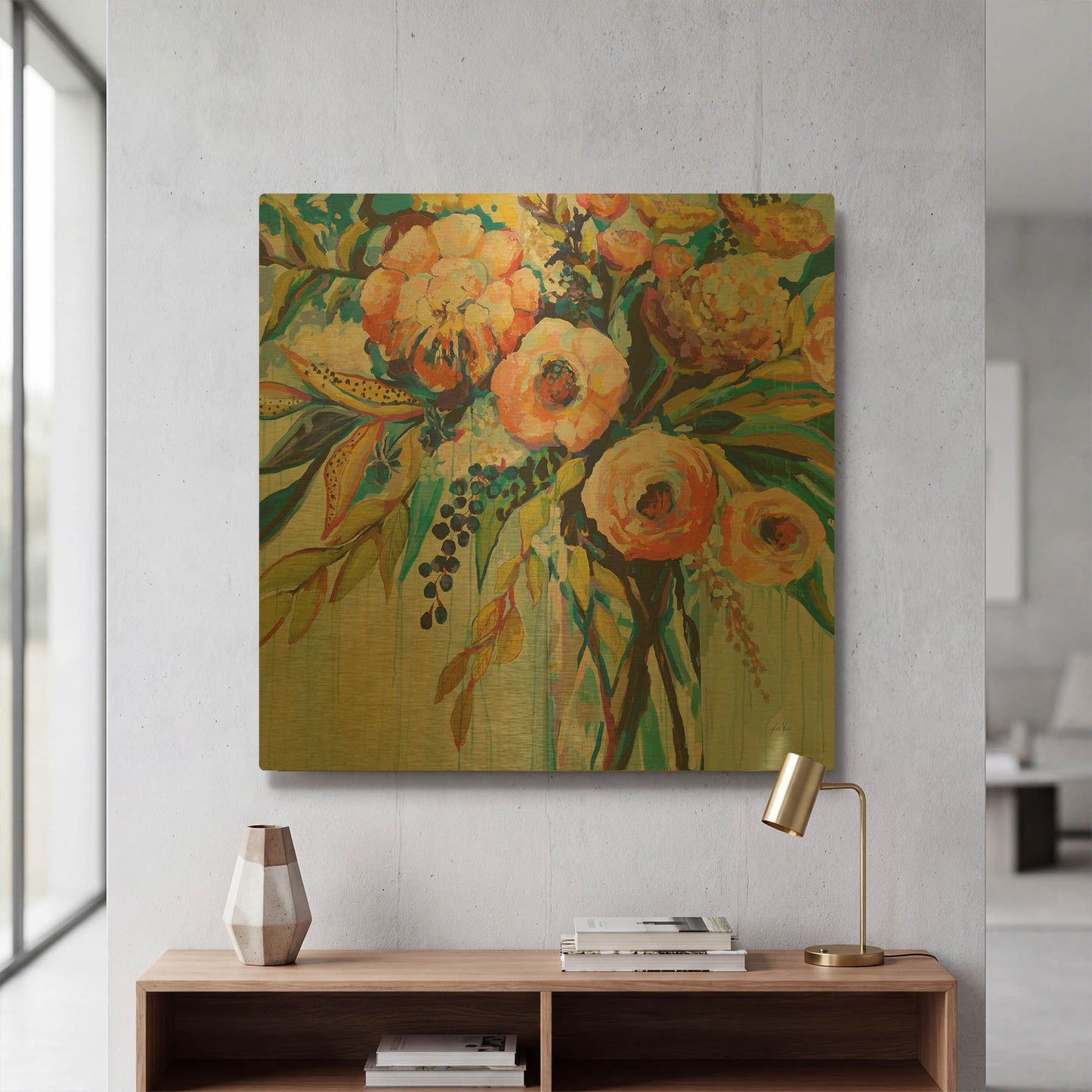 'Color Celebration' By Jeanette Vertentes Gold Metal Wall Art