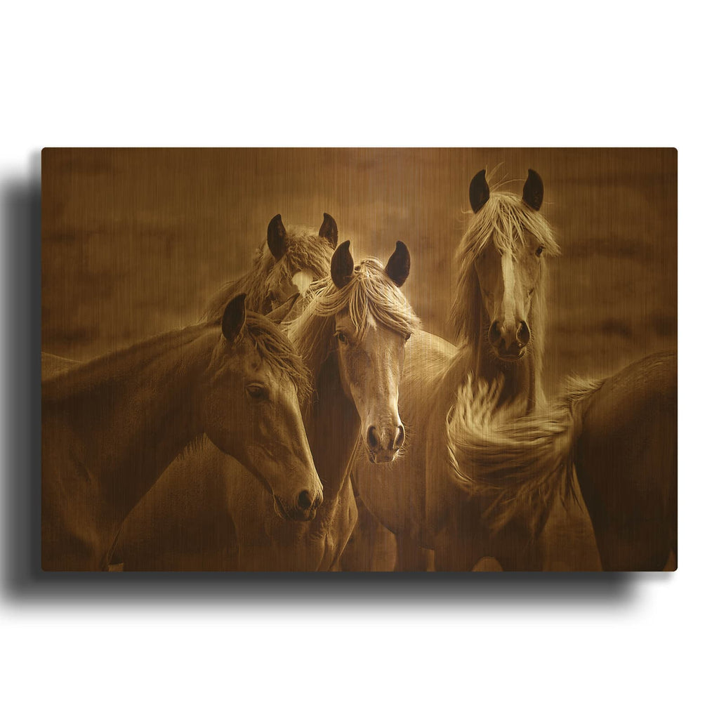 'Bad Girls' By Tony Stromberg Gold Metal Wall Art