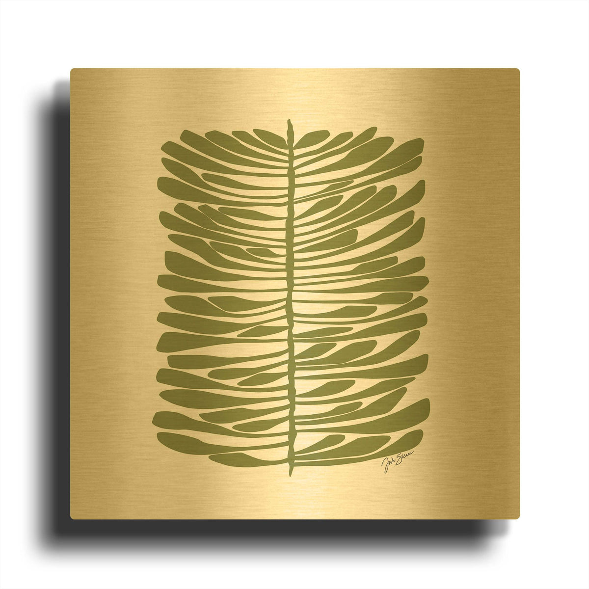 'Hawaiian Pine' By Trish Sierer Gold Metal Wall Art