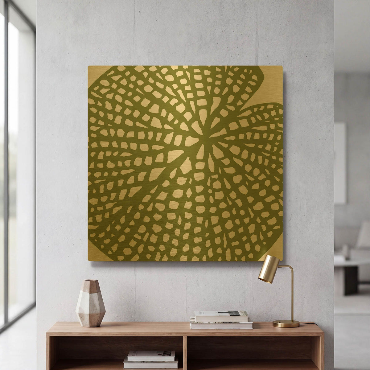 'Lilypad' By Trish Sierer Gold Metal Wall Art