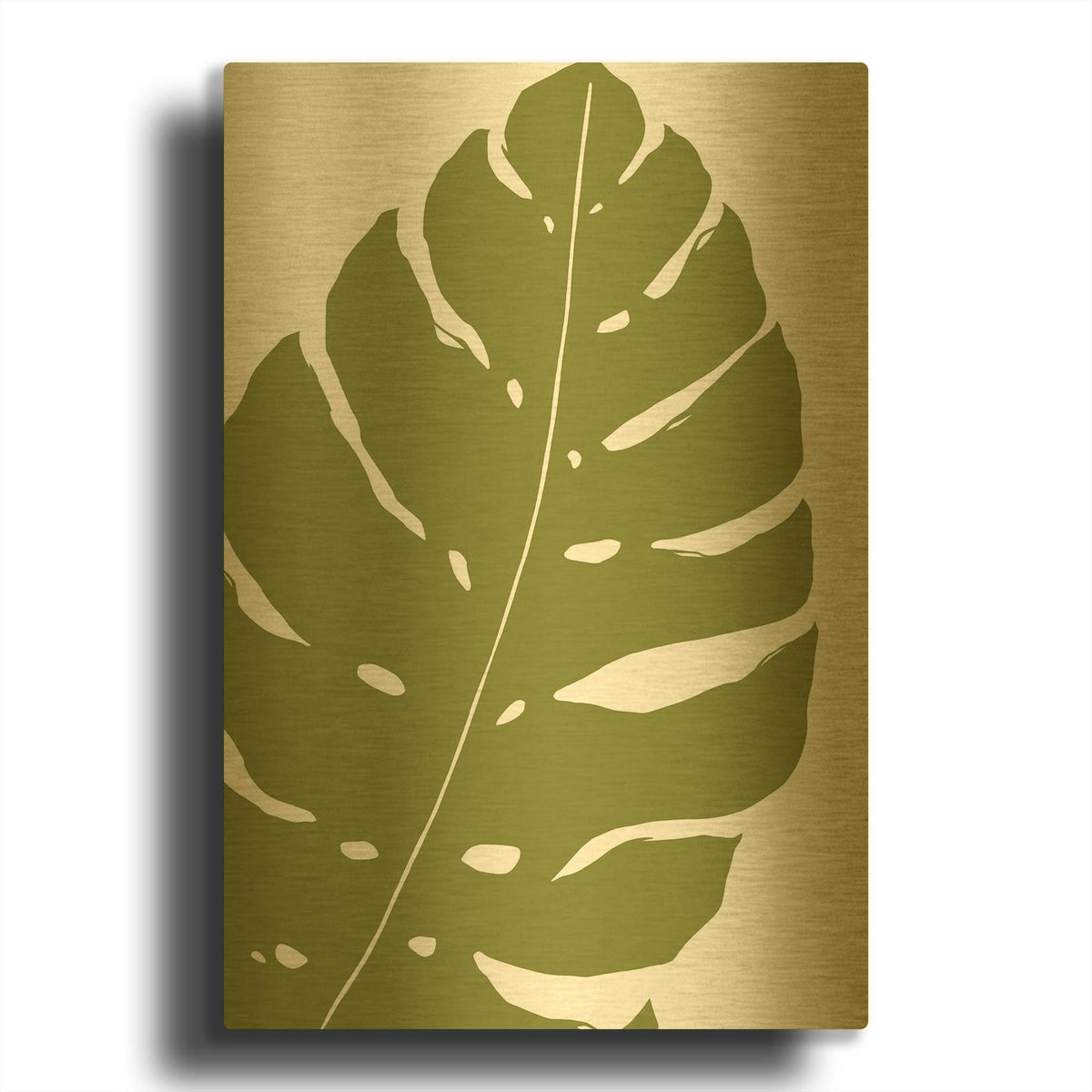 'Monstera' By Trish Sierer Gold Metal Wall Art