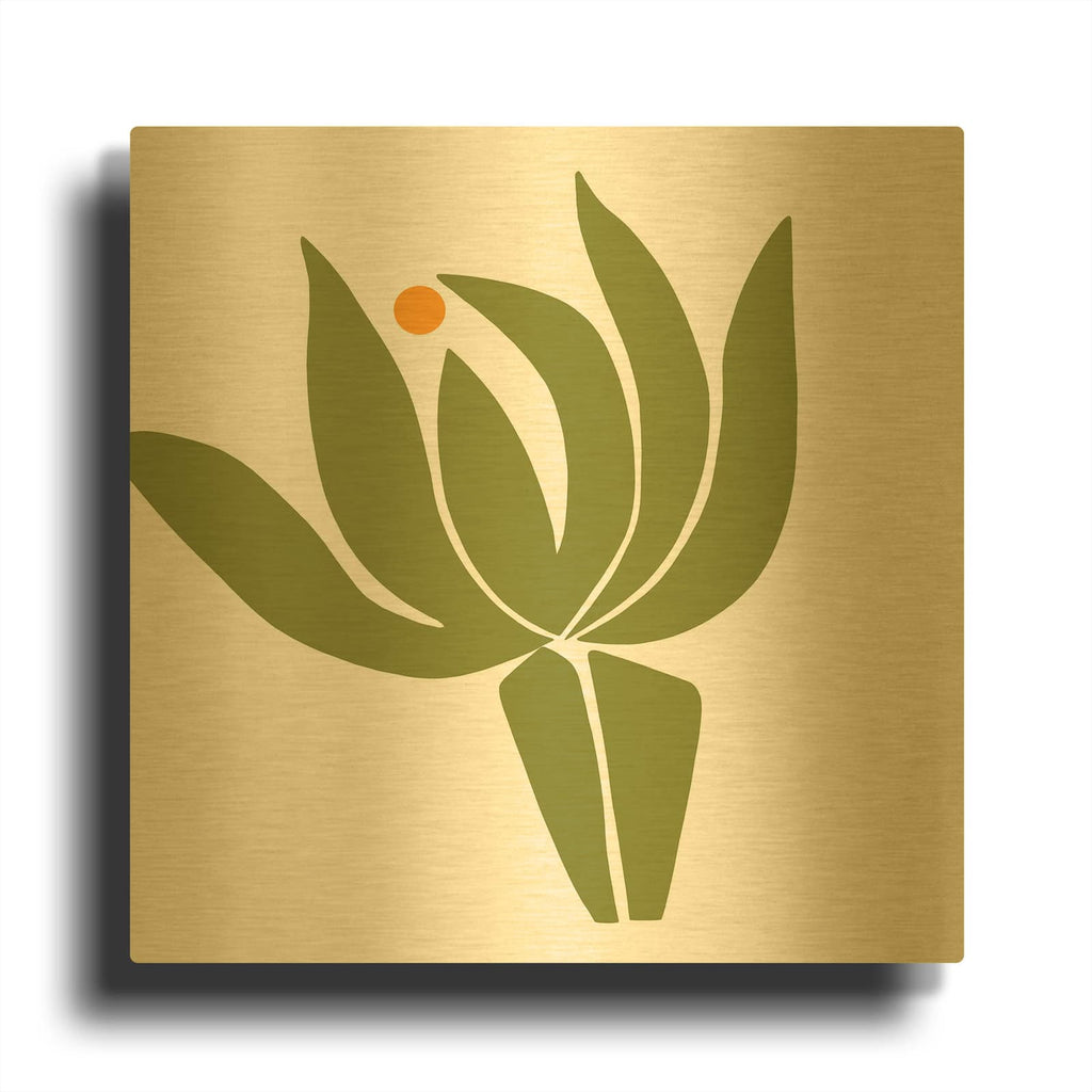 'Protea' By Jane Schmidt Gold Metal Wall Art