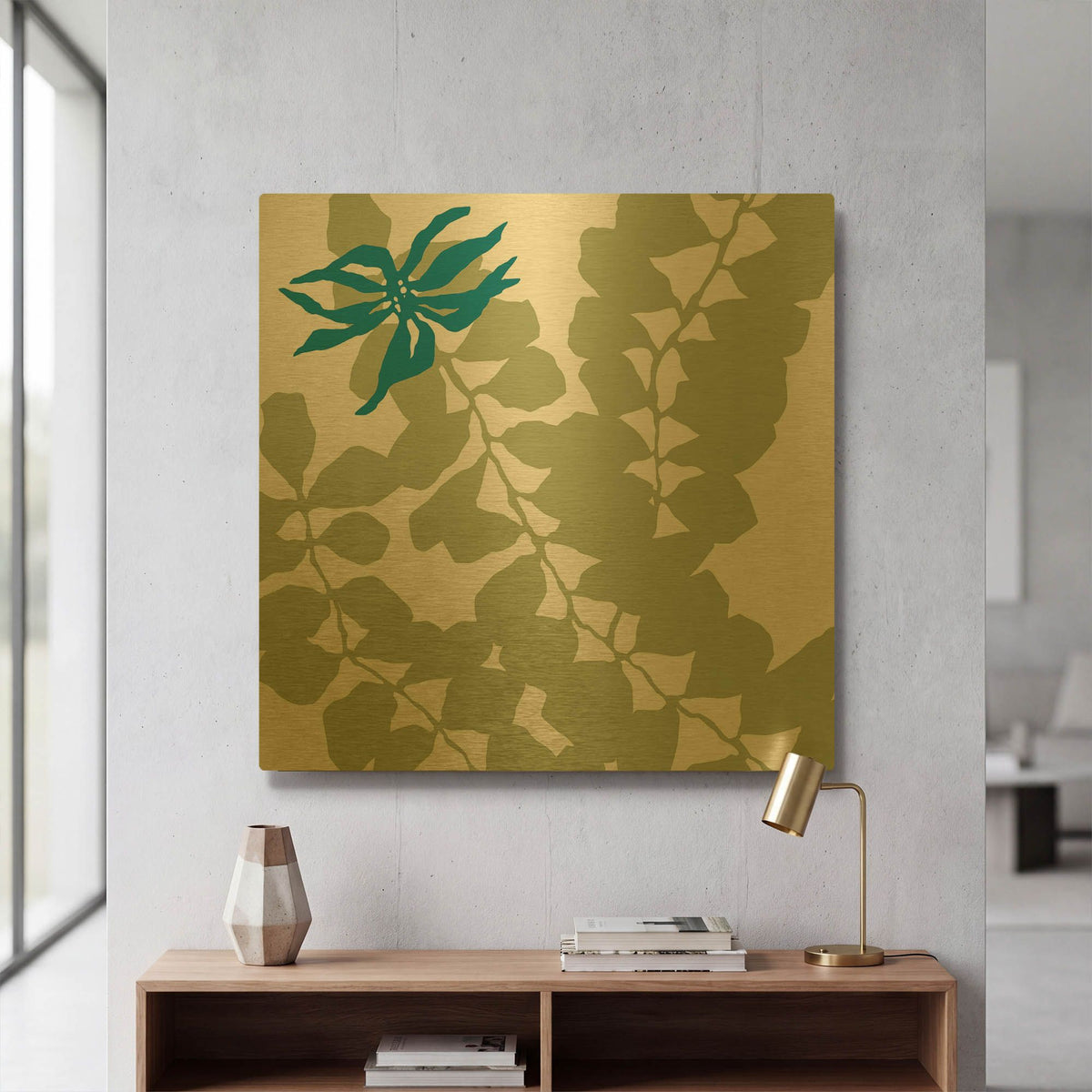 'Silhouette' By Trish Sierer Gold Metal Wall Art