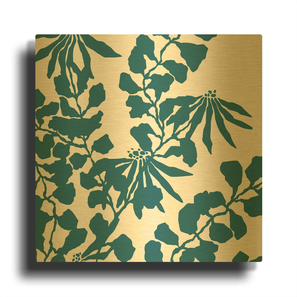 'Trumpetvine' By Trish Sierer Gold Metal Wall Art