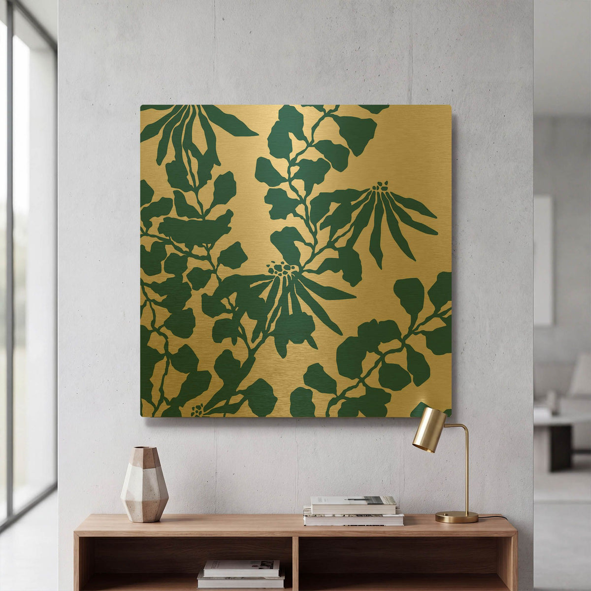 'Trumpetvine' By Trish Sierer Gold Metal Wall Art