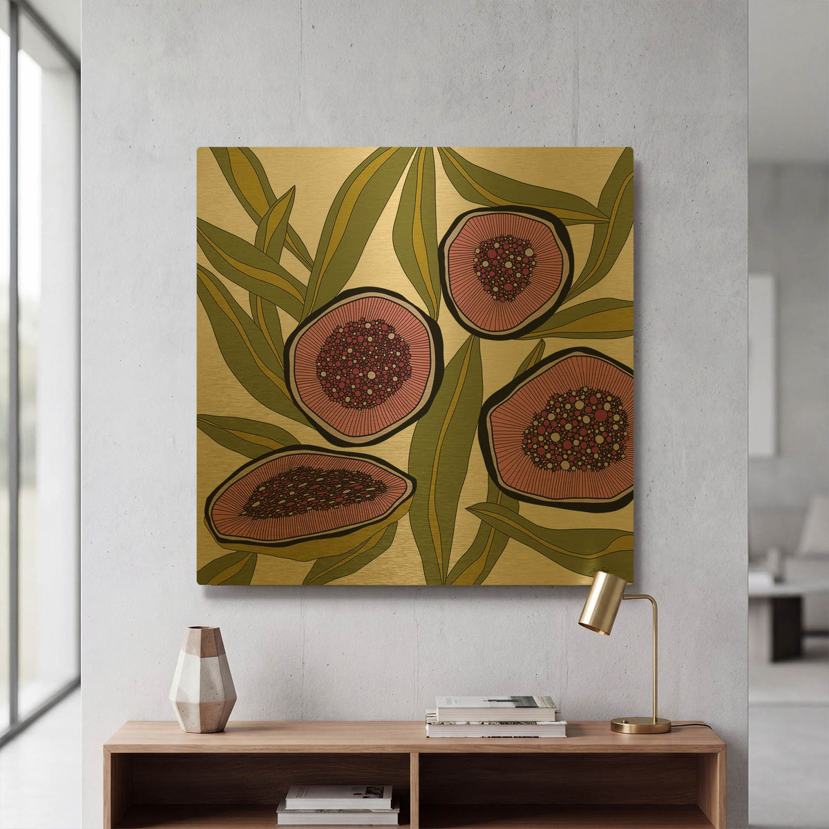 'Bloom Burst' By Trish Sierer Gold Metal Wall Art