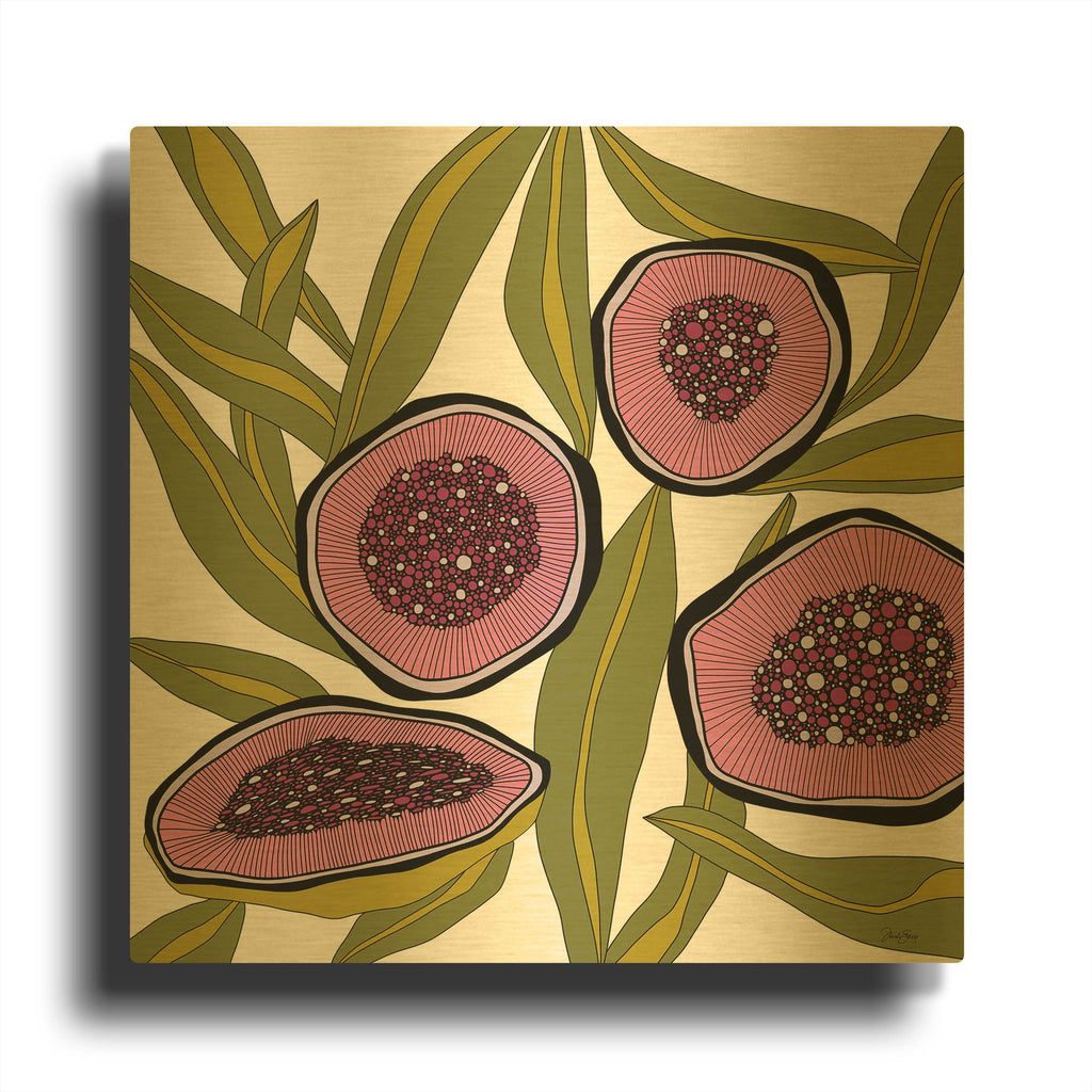 'Bloom Burst' By Trish Sierer Gold Metal Wall Art