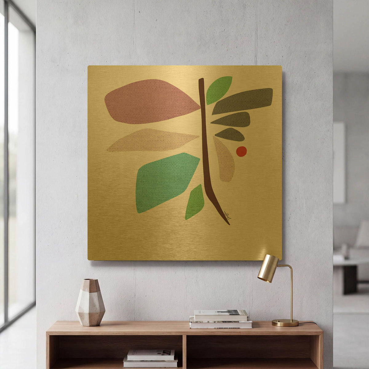 'Elements' By Trish Sierer Gold Metal Wall Art