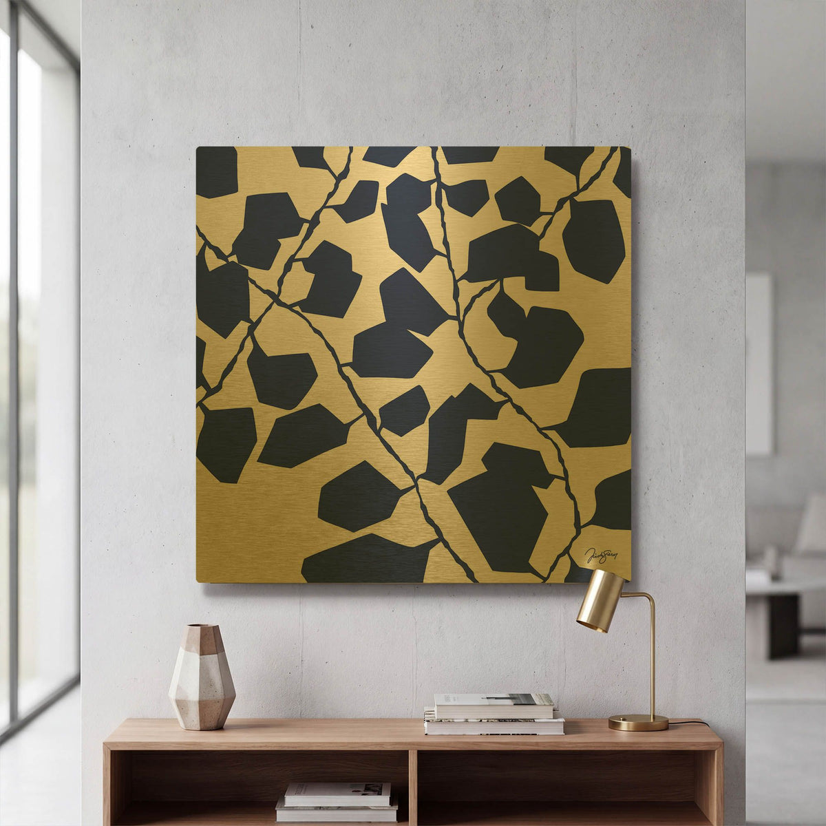 'Night Shade' By Trish Sierer Gold Metal Wall Art