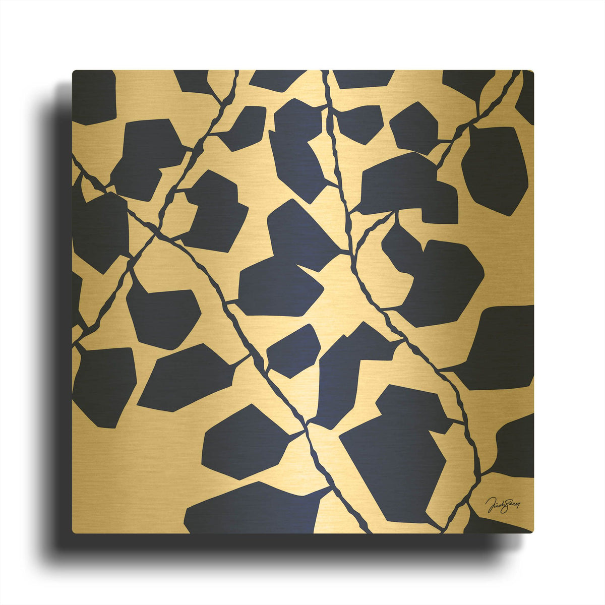 'Night Shade' By Trish Sierer Gold Metal Wall Art