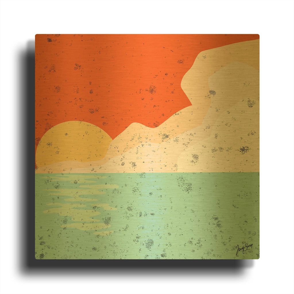 'Skyline' By Trish Sierer Gold Metal Wall Art