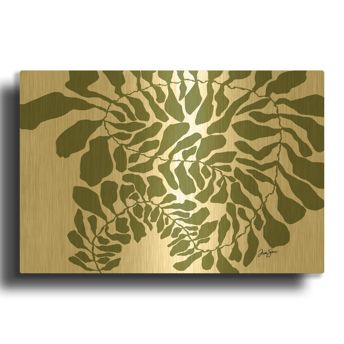 'Spiralina' By Trish Sierer Gold Metal Wall Art