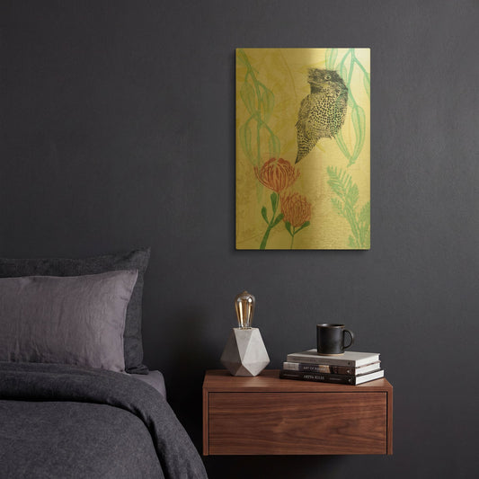 'A Curious Tawny' By Trudy Rice Gold Metal Wall Art