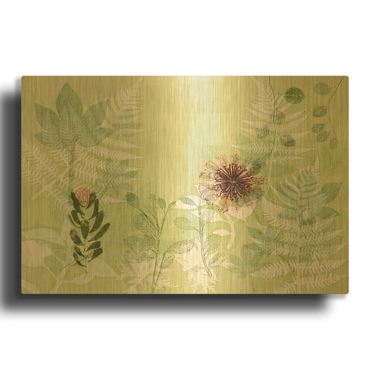 'A Myriad Celebration of Plants' By Trudy Rice Gold Metal Wall Art