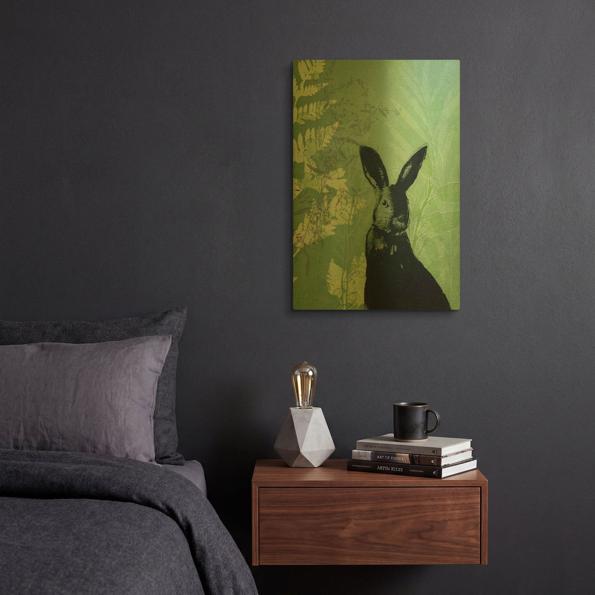 'Cheeky Rabbit' By Trudy Rice Gold Metal Wall Art