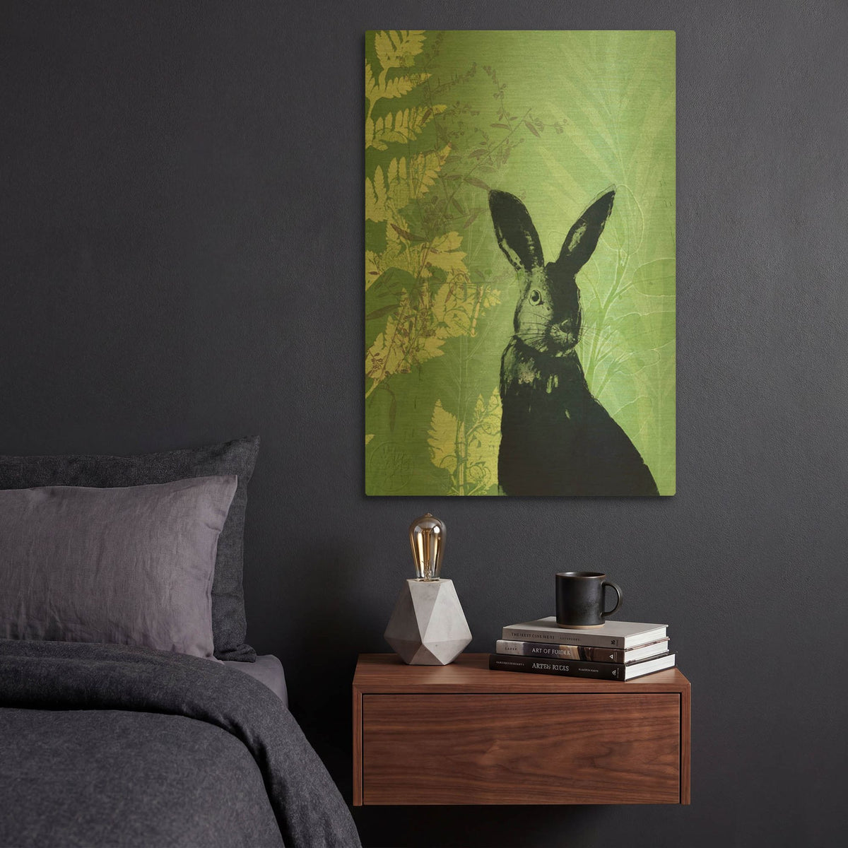 'Cheeky Rabbit' By Trudy Rice Gold Metal Wall Art