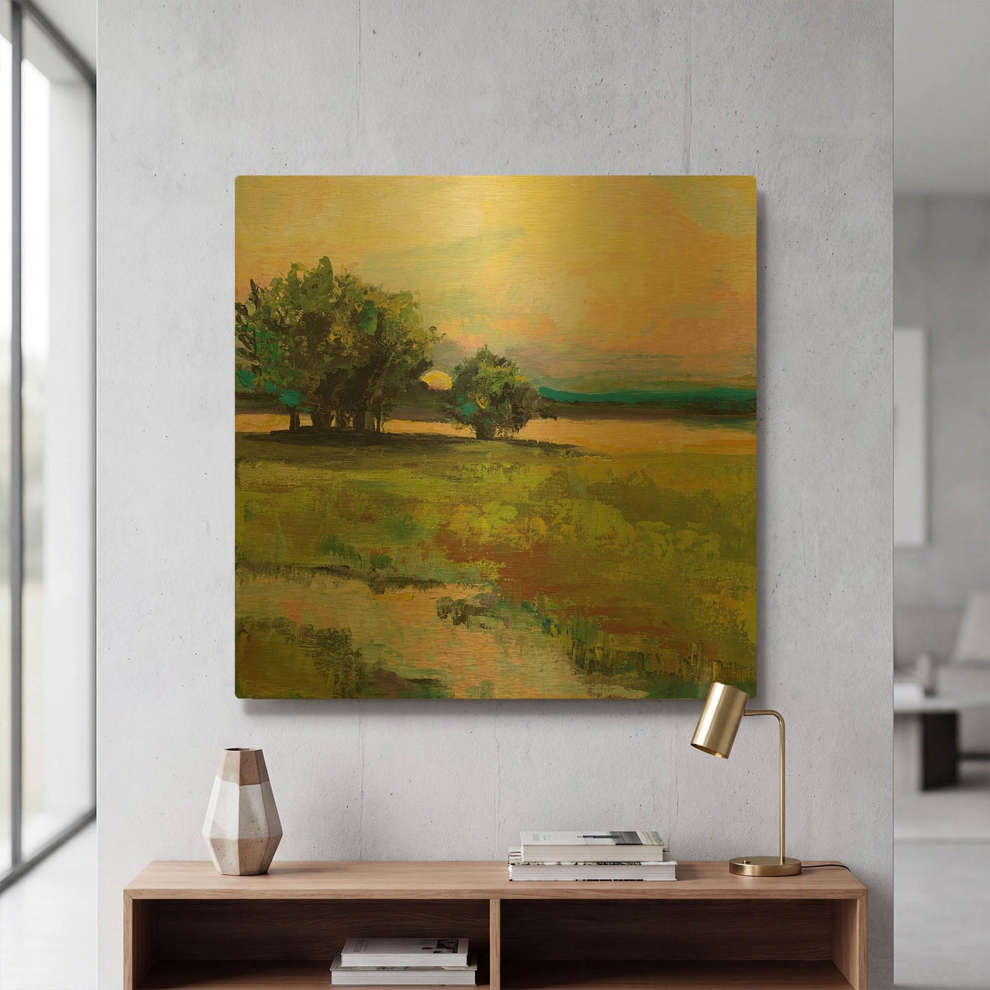 'Weekapaug Inn' By Jeanette Vertentes Gold Metal Wall Art