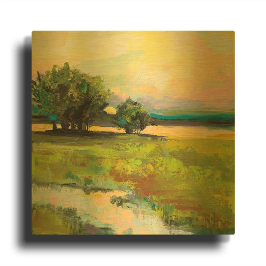 'Weekapaug Inn' By Jeanette Vertentes Gold Metal Wall Art