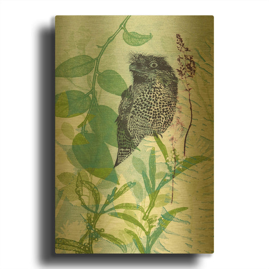 'Hidden In My Garden' By Trudy Rice Gold Metal Wall Art