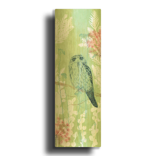 'The Tranquil Tawny Frog Mouth' By Trudy Rice Gold Metal Wall Art