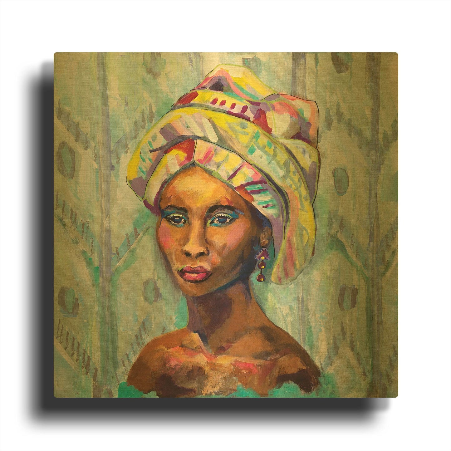 'Queen' By Jeanette Vertentes Gold Metal Wall Art