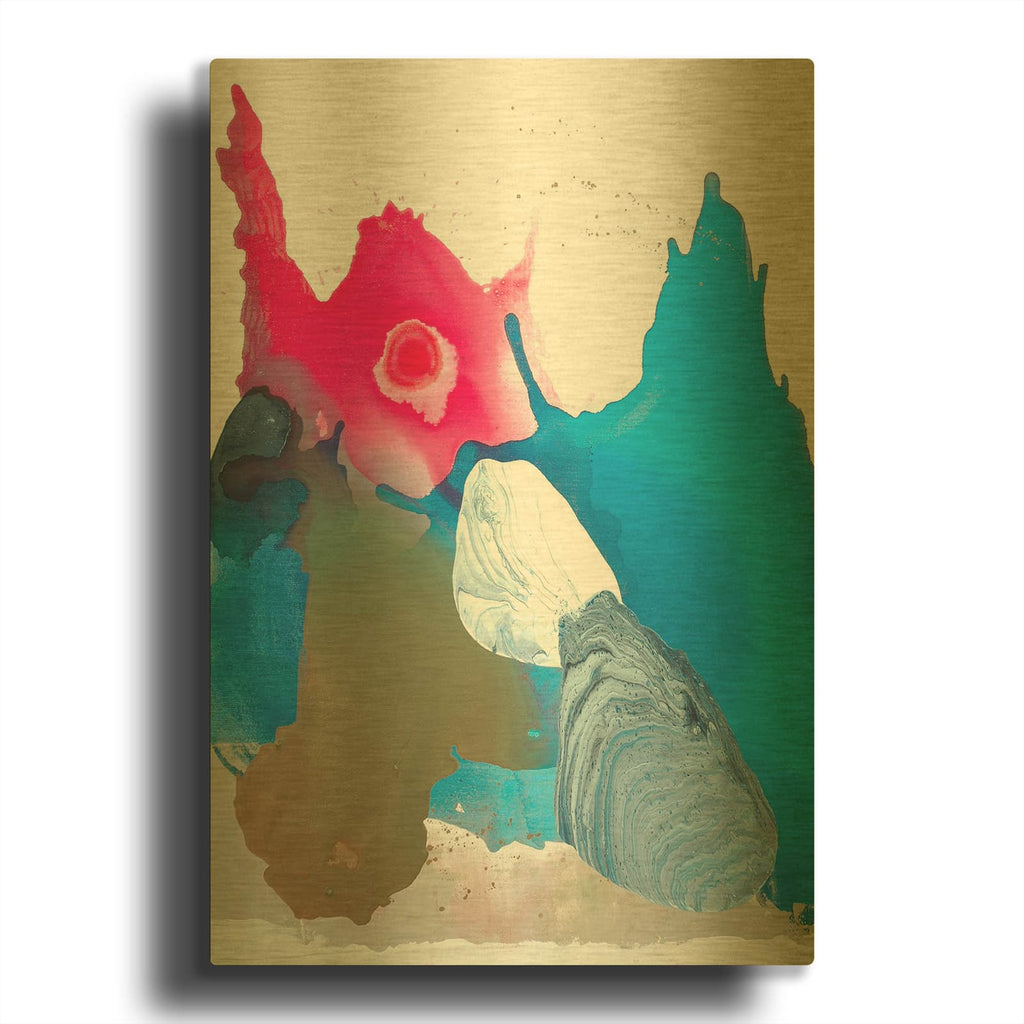 'Una' By Valerie Russell Gold Metal Wall Art