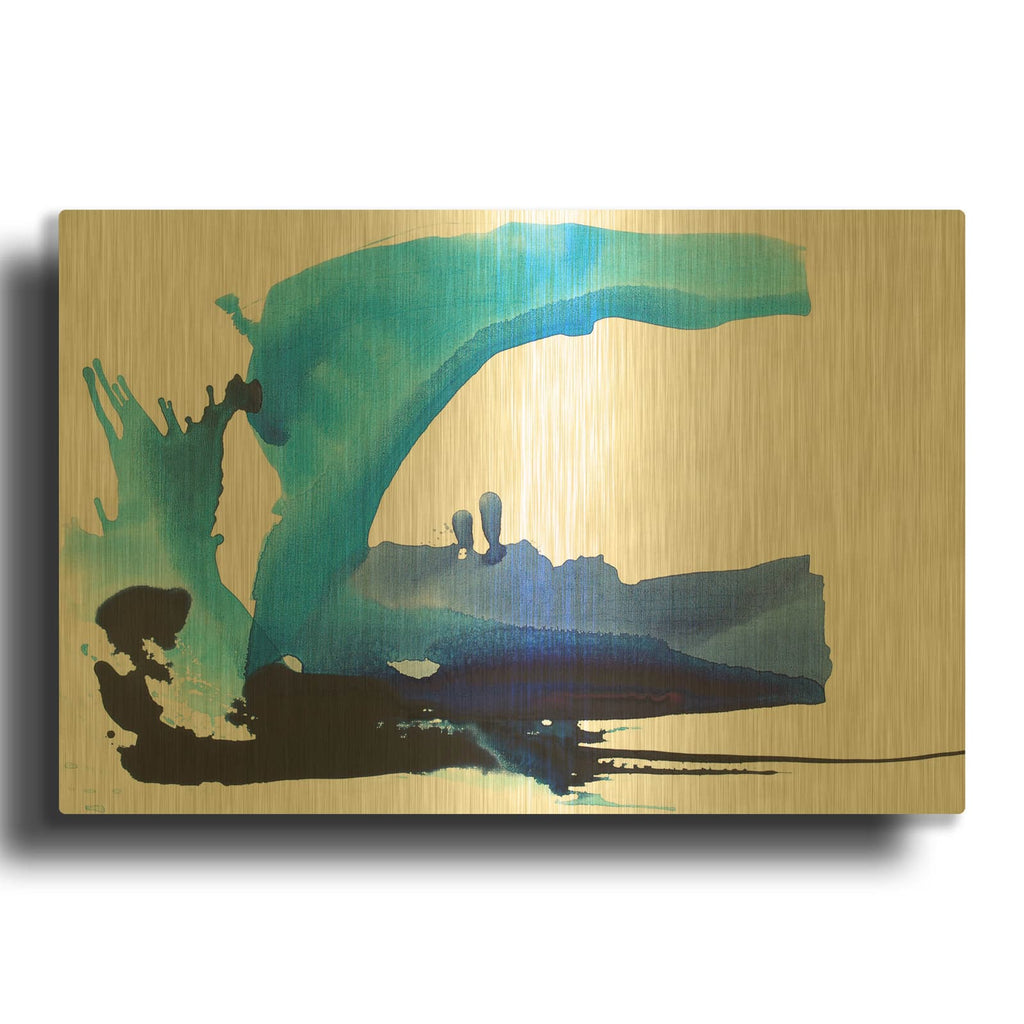 'Sunset' By Valerie Russell Gold Metal Wall Art