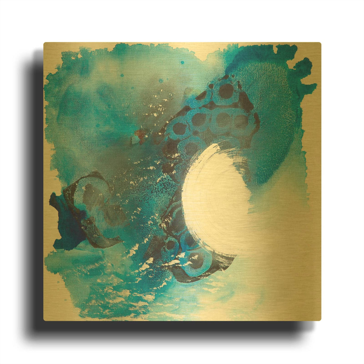 'Ocean' By Valerie Russell Gold Metal Wall Art