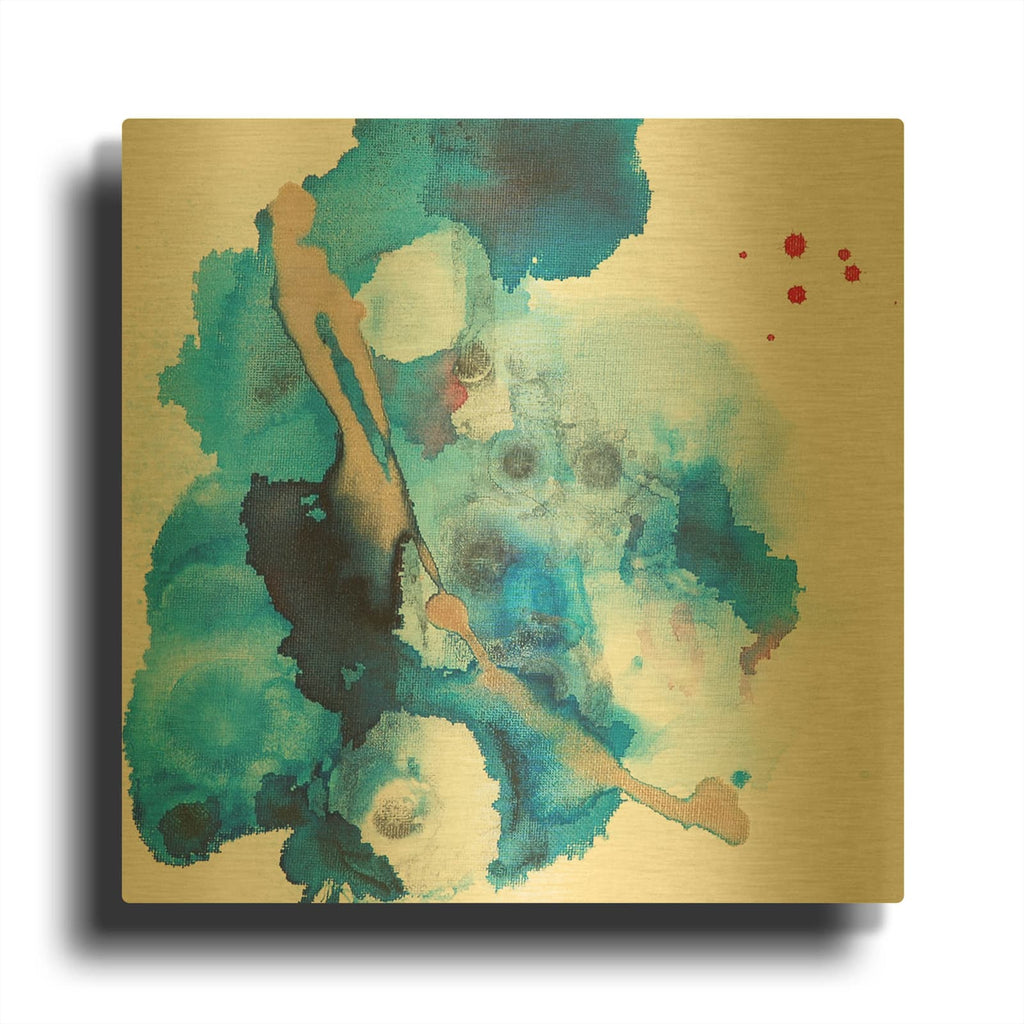 'Diluted 2' By Valerie Russell Gold Metal Wall Art
