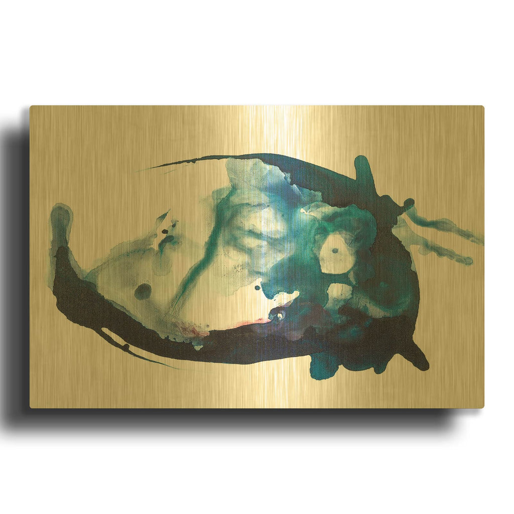 'Lagoon' By Valerie Russell Gold Metal Wall Art