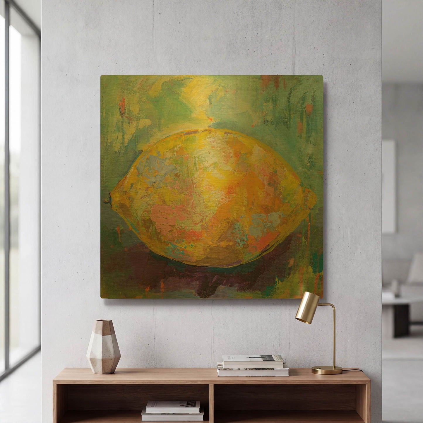'Lemon' By Jeanette Vertentes Gold Metal Wall Art