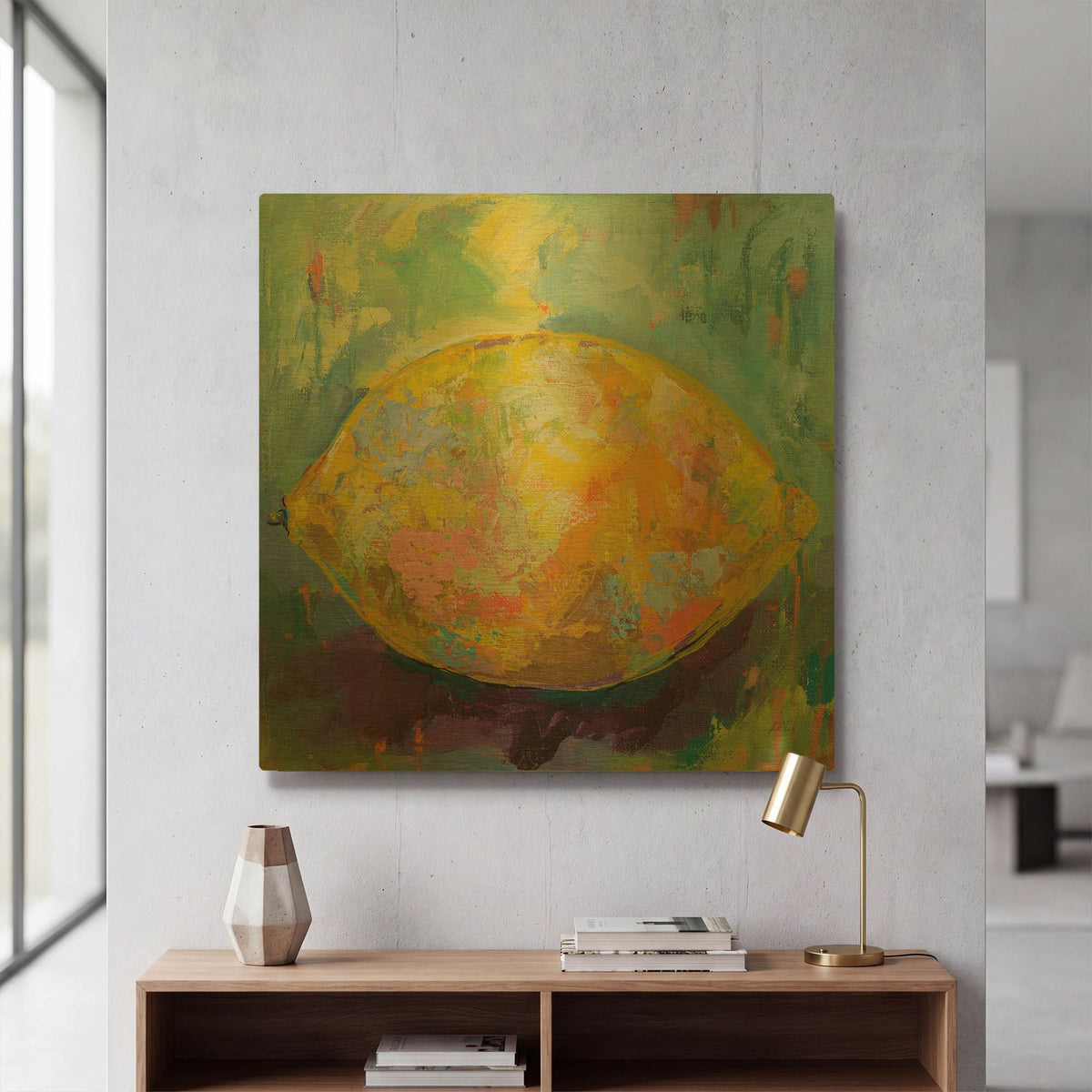 'Lemon' By Jeanette Vertentes Gold Metal Wall Art