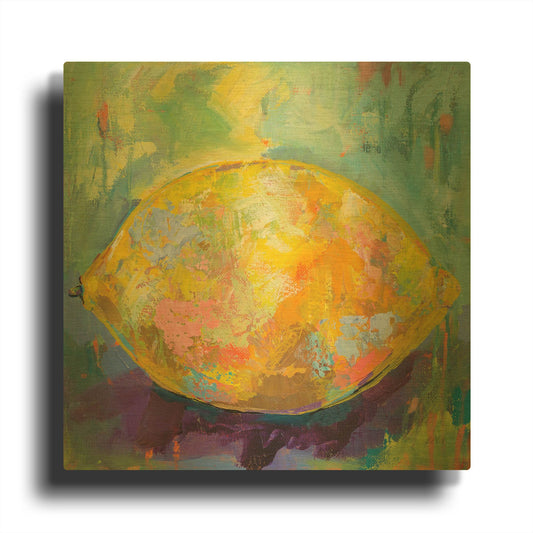 'Lemon' By Jeanette Vertentes Gold Metal Wall Art