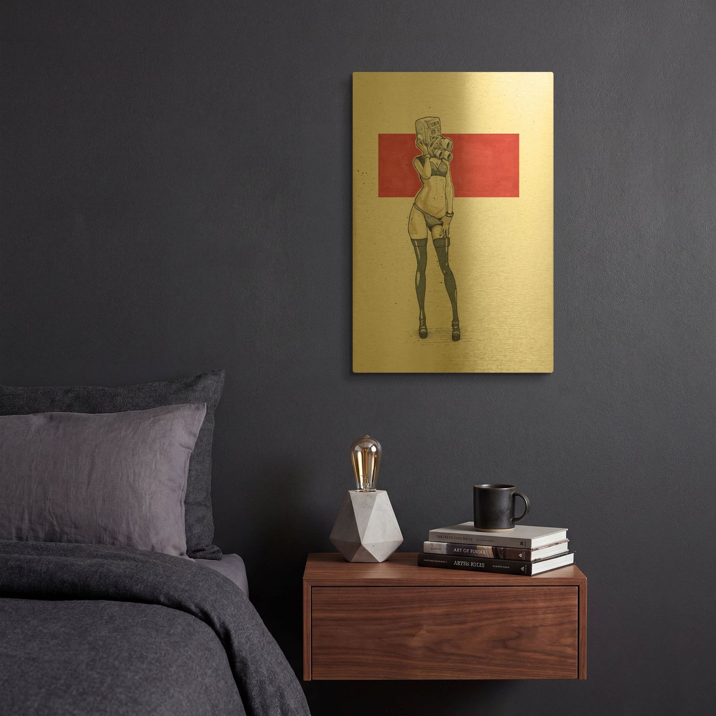 '8MM' By Craig Snodgrass Gold Metal Wall Art