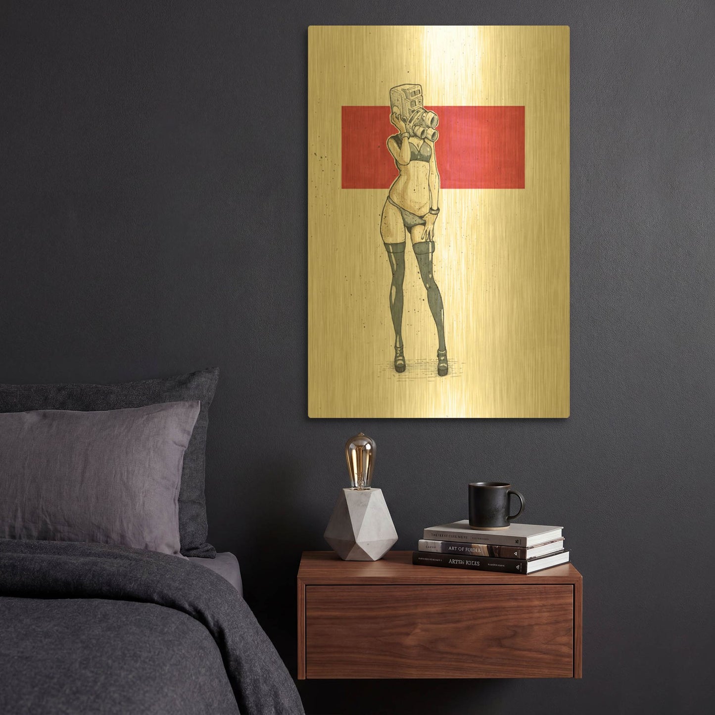 '8MM' By Craig Snodgrass Gold Metal Wall Art