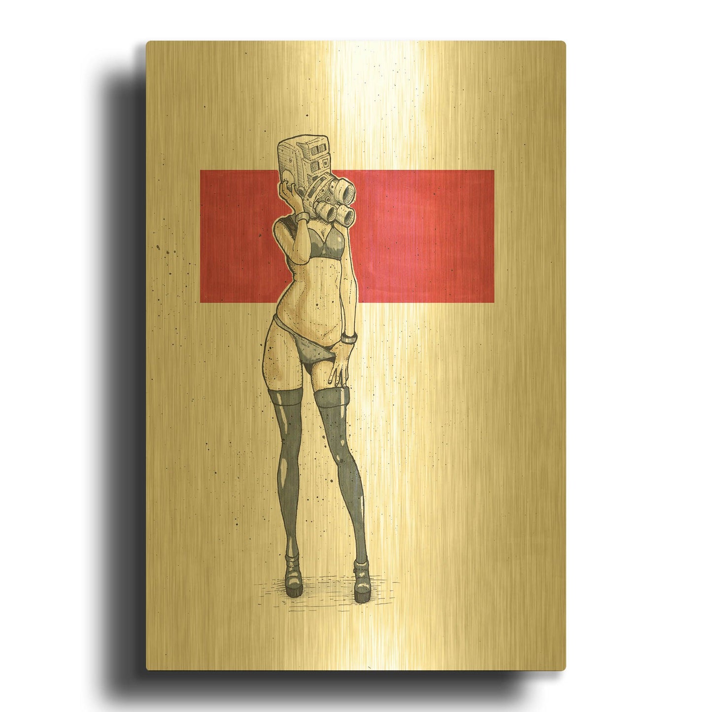 '8MM' By Craig Snodgrass Gold Metal Wall Art
