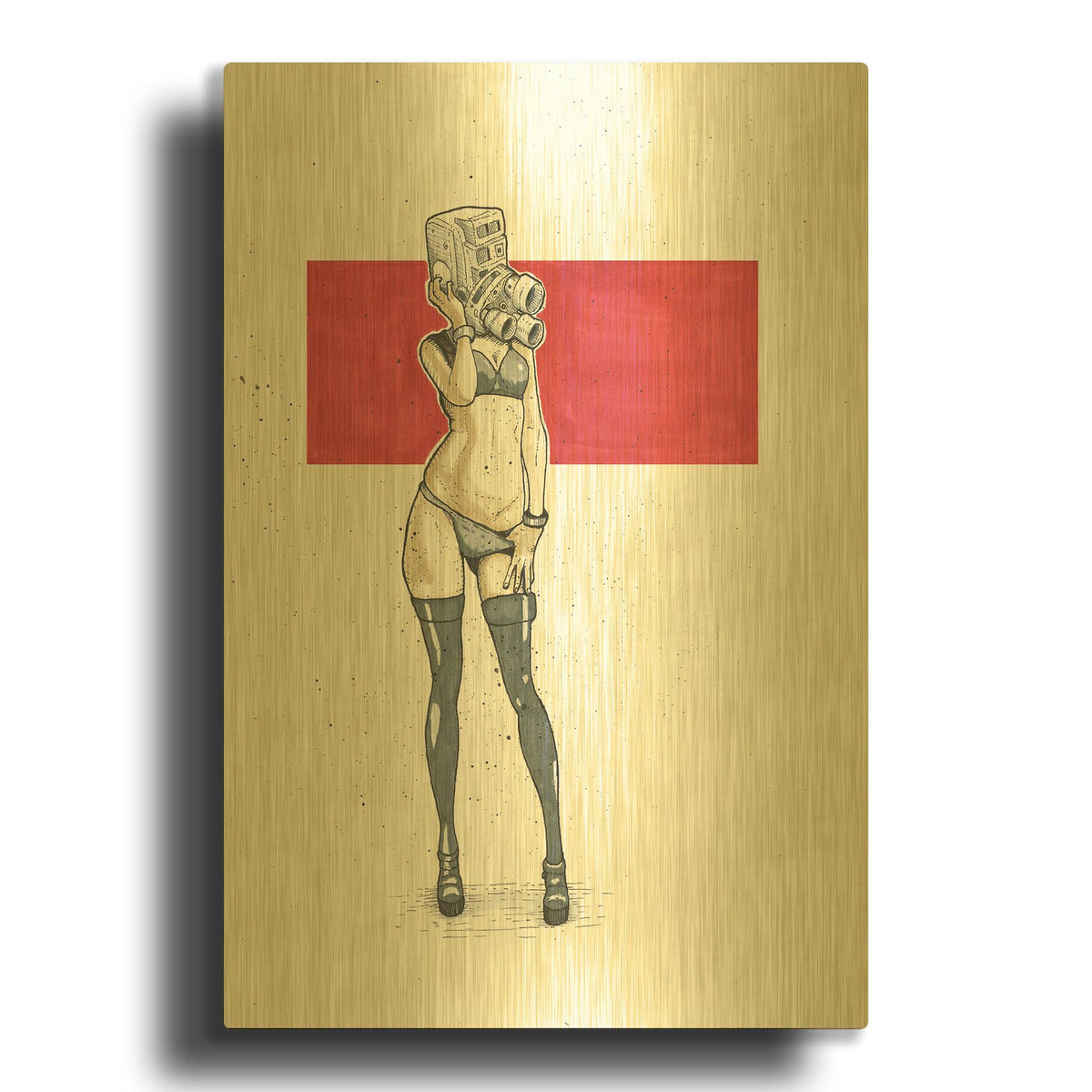 '8MM' By Craig Snodgrass Gold Metal Wall Art