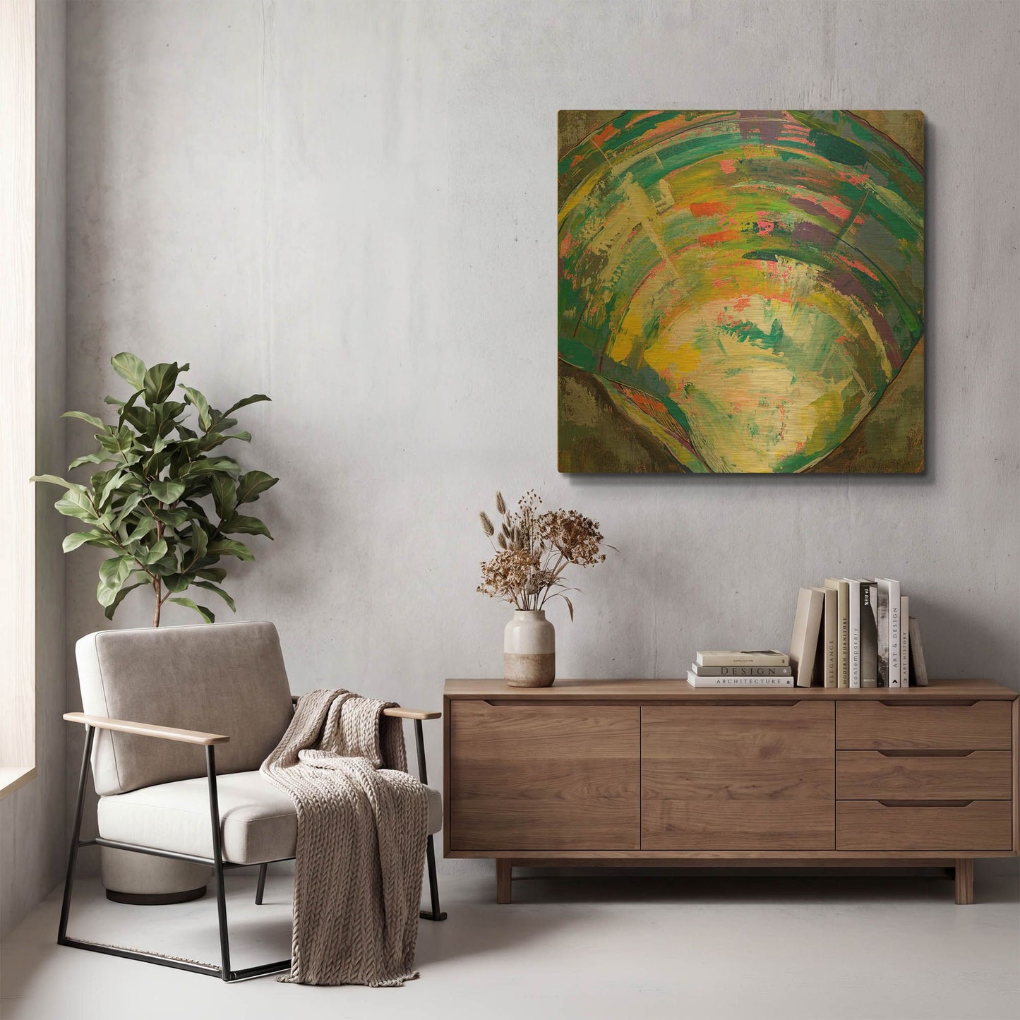 'Lilly Quahog' By Jeanette Vertentes Gold Metal Wall Art