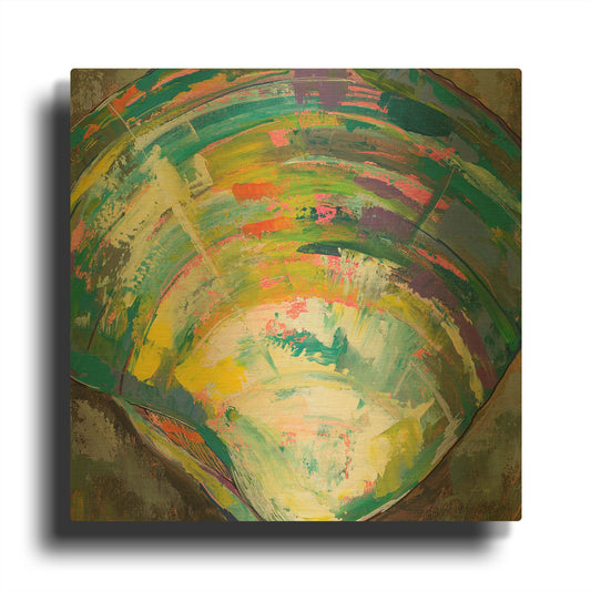 'Lilly Quahog' By Jeanette Vertentes Gold Metal Wall Art