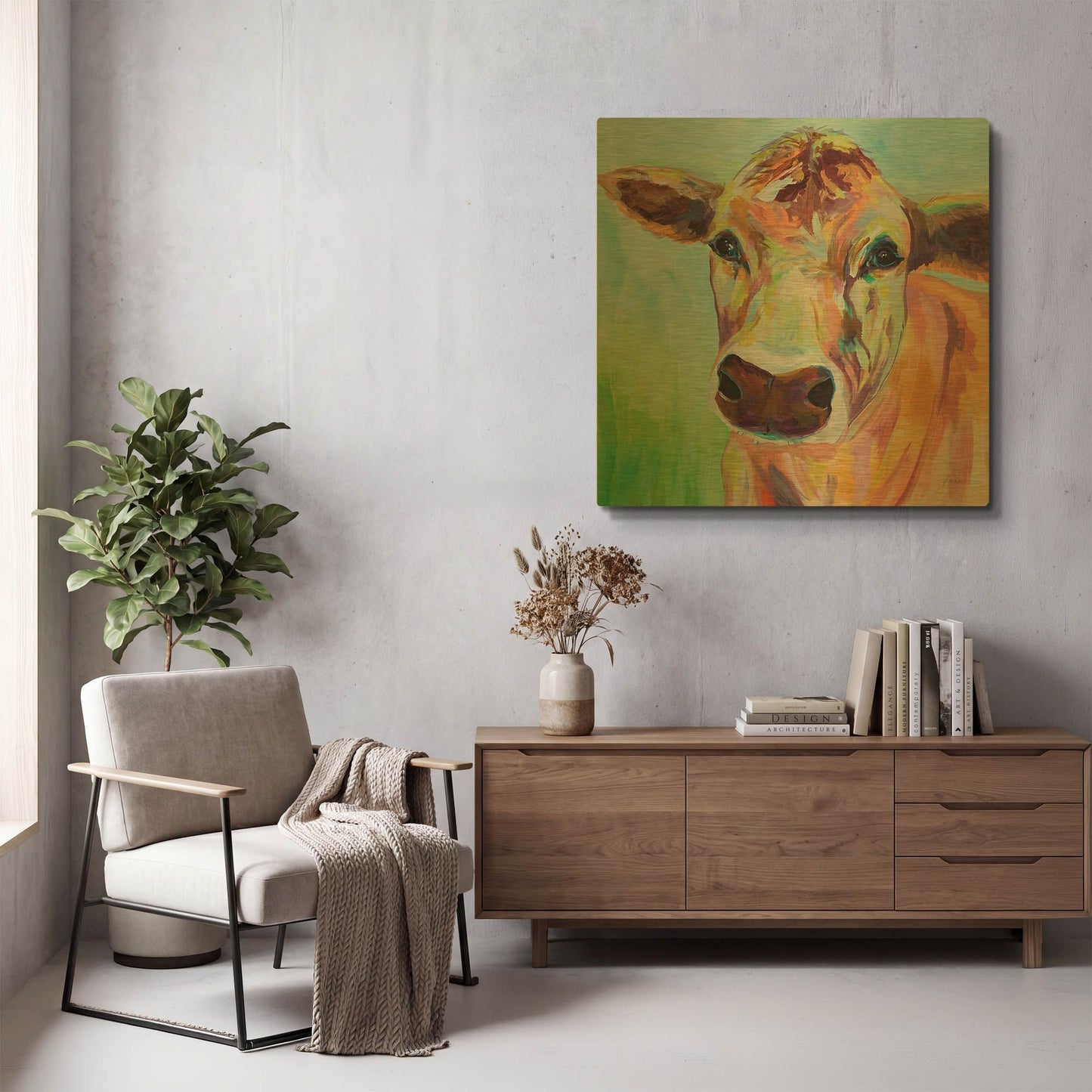 'Brody' By Jeanette Vertentes Gold Metal Wall Art