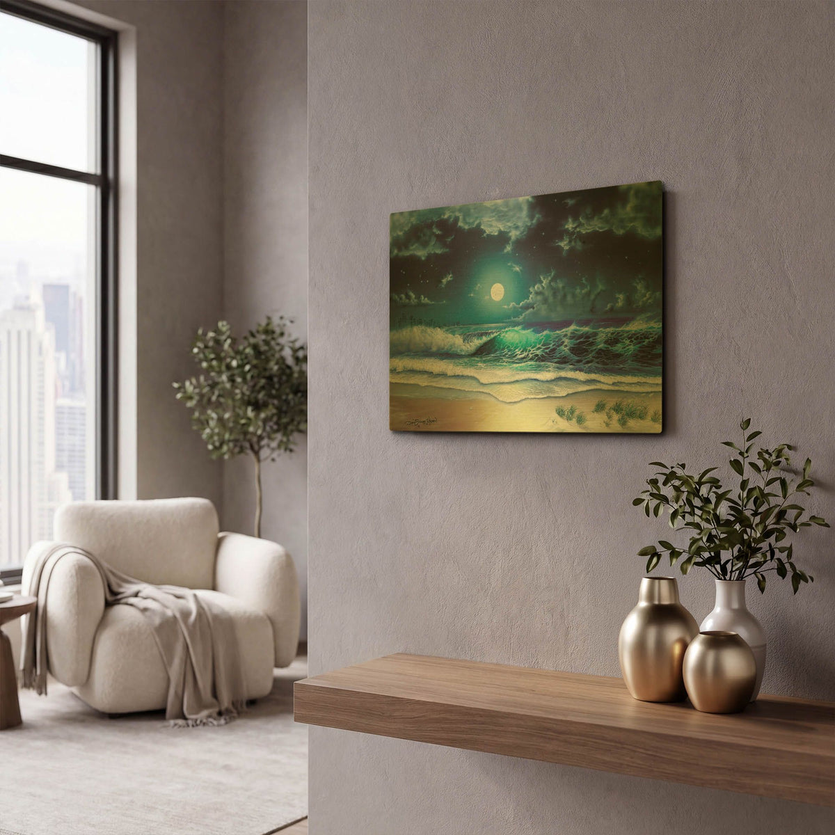 'Enchanted Waters' By Dann Spider Warren Gold Metal Wall Art