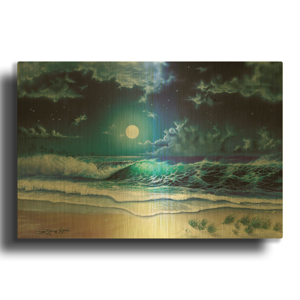 'Enchanted Waters' By Dann Spider Warren Gold Metal Wall Art