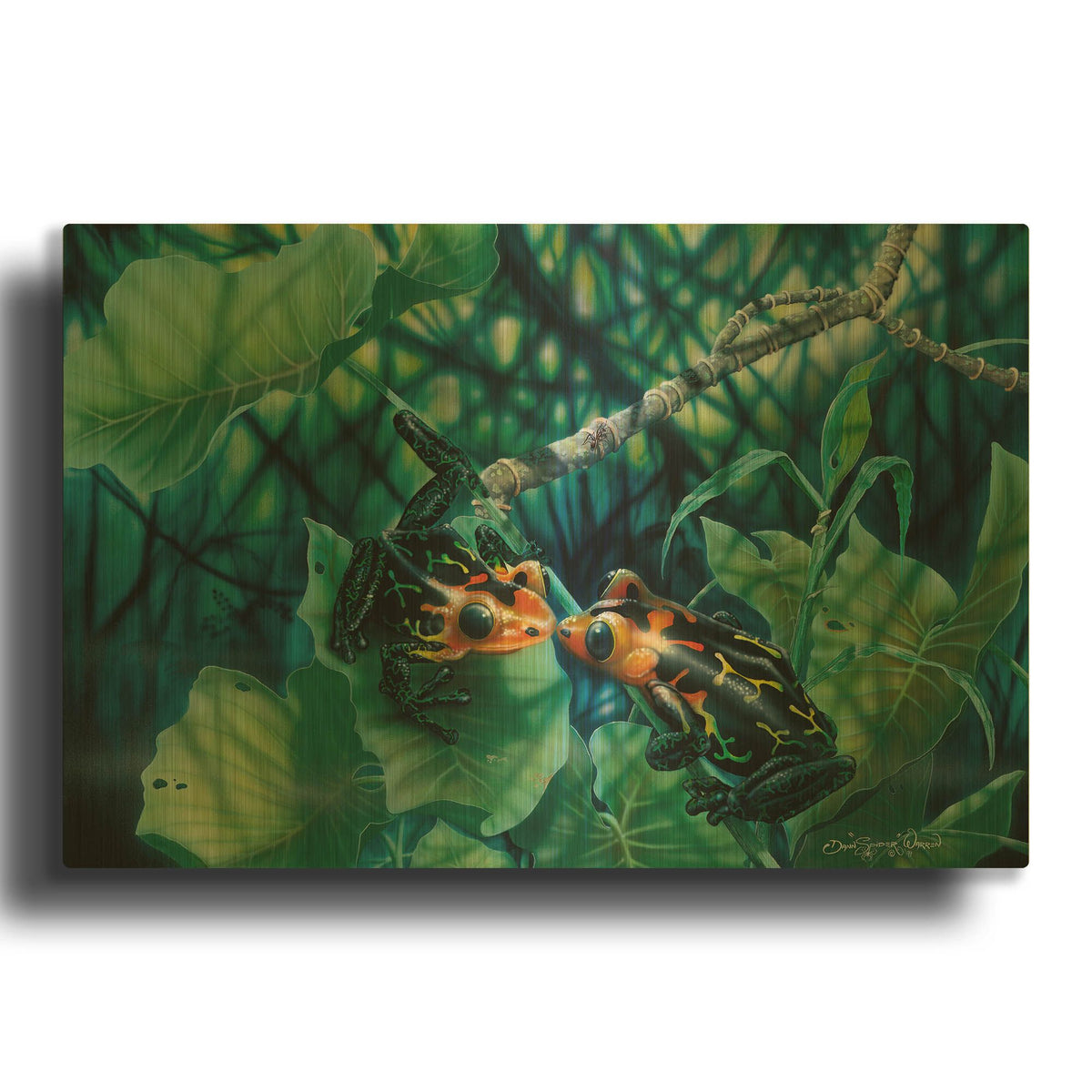 'First Kiss' By Dann Spider Warren Gold Metal Wall Art