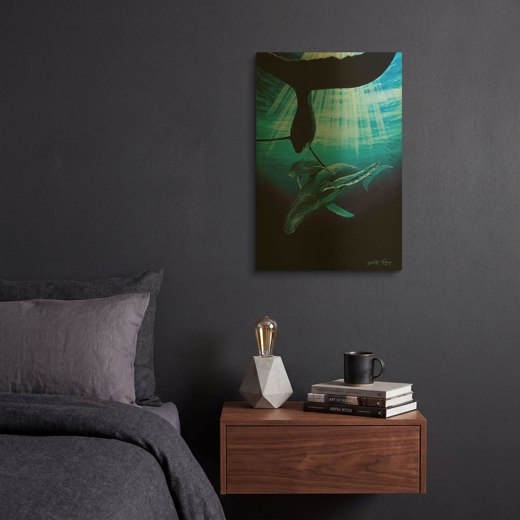 'Gentle Giants' By Dann Spider Warren Gold Metal Wall Art