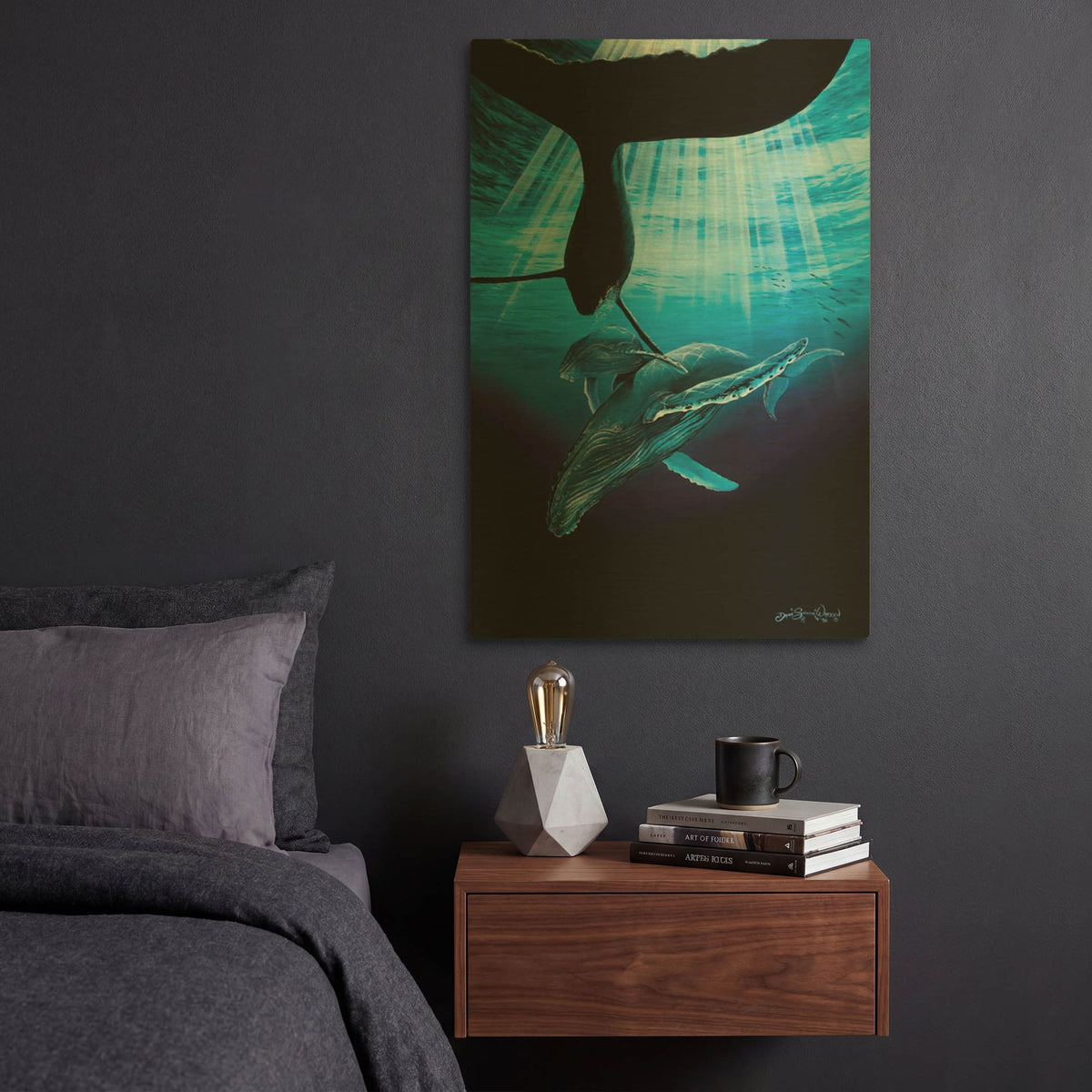 'Gentle Giants' By Dann Spider Warren Gold Metal Wall Art