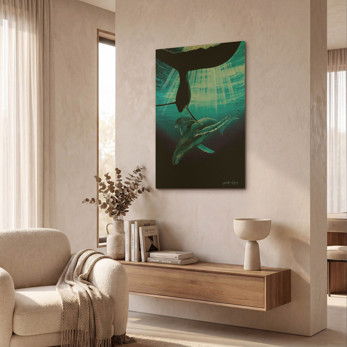'Gentle Giants' By Dann Spider Warren Gold Metal Wall Art
