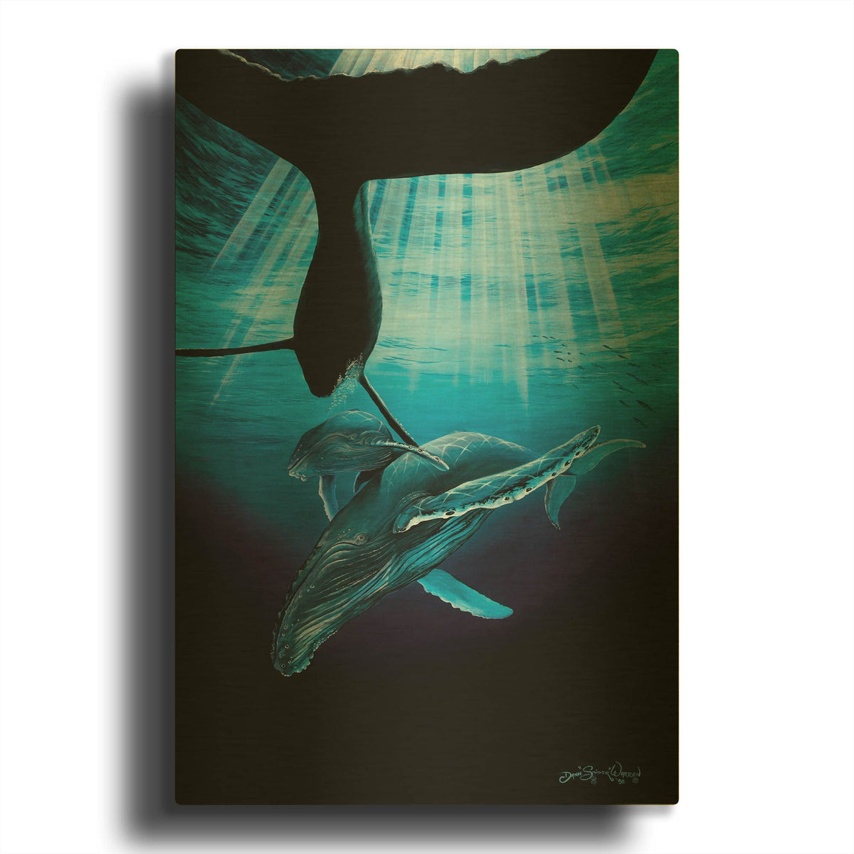 'Gentle Giants' By Dann Spider Warren Gold Metal Wall Art