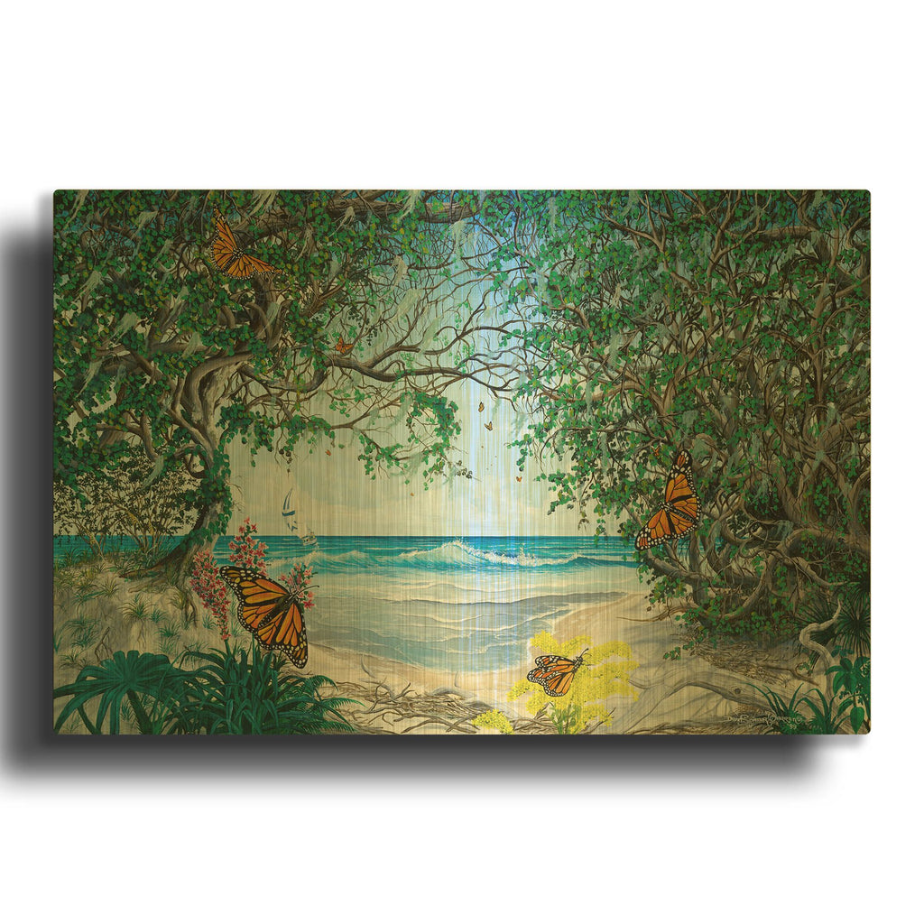'Invasion Of The Monarchs' By Dann Spider Warren Gold Metal Wall Art